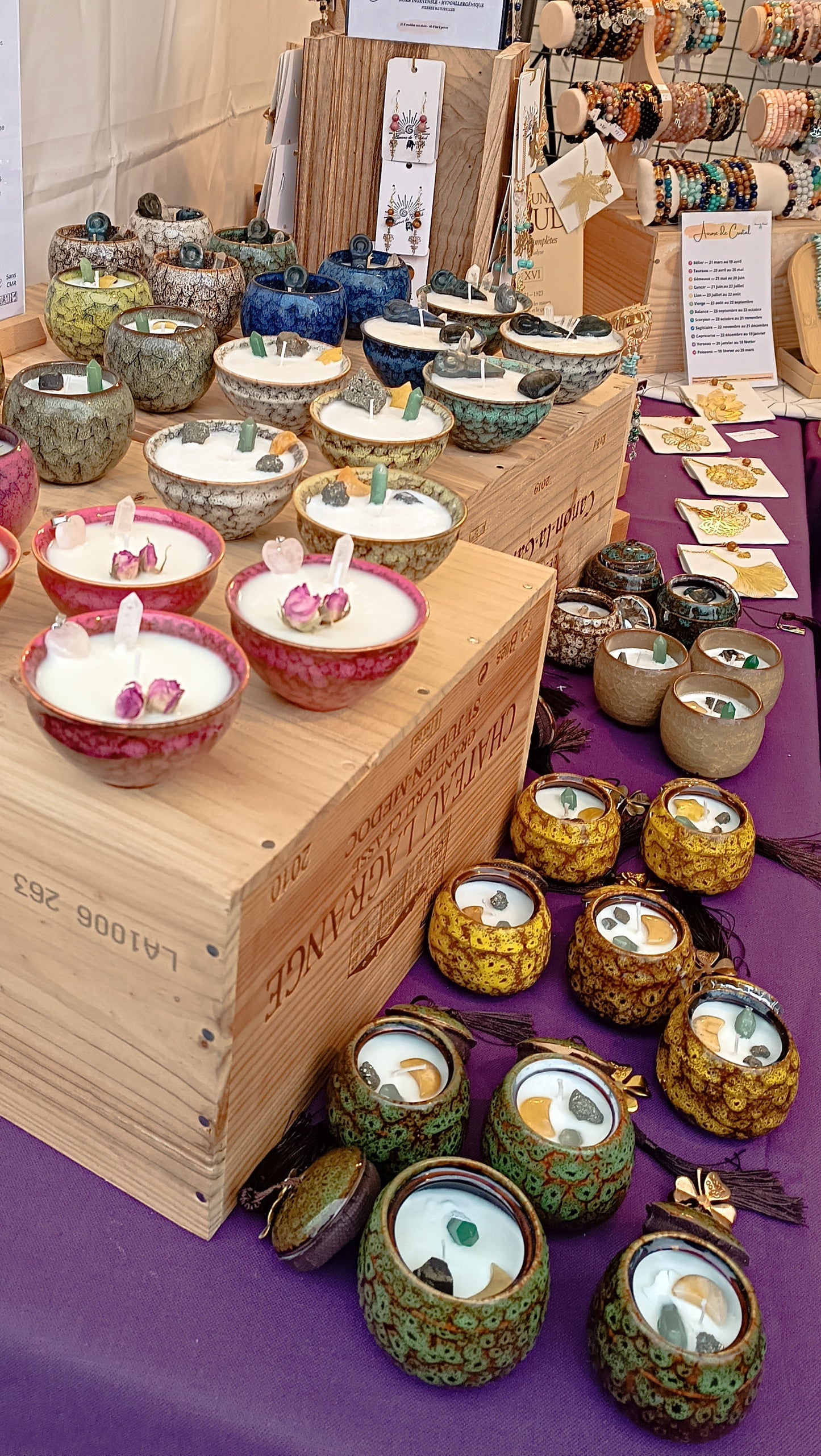 Bougies artisanales - "Abondance" - Pierre naturelles