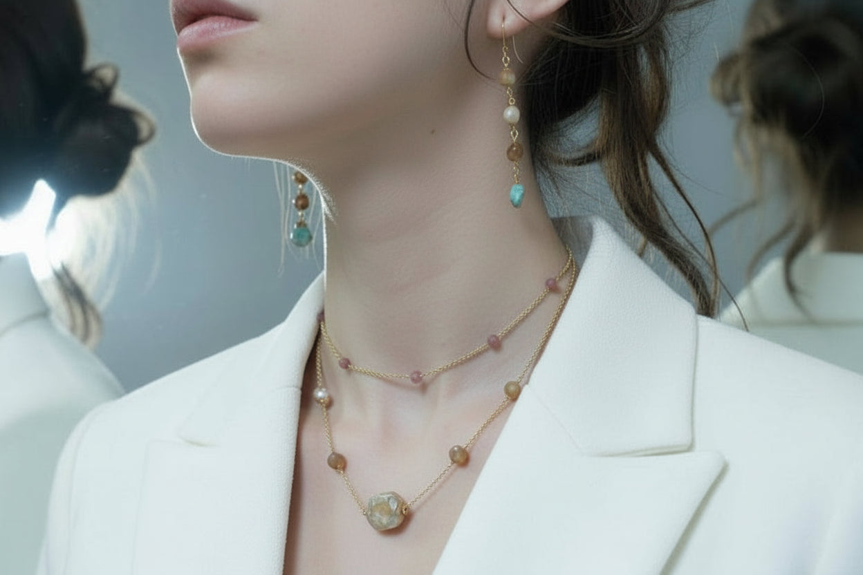 Collier - Collection PENTA - Rhodonite