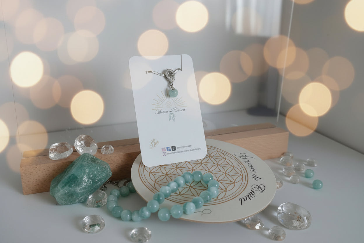 pendentif zircon garniérite épuré auroredecristal
