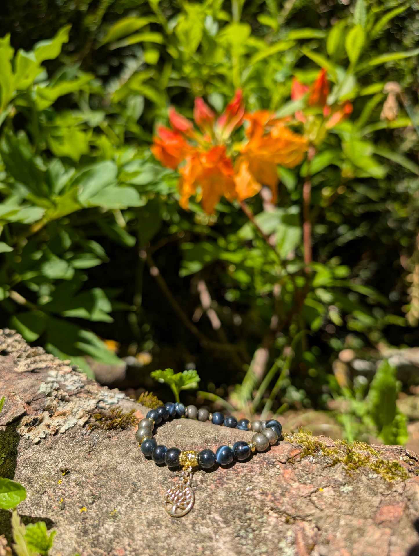 Bracelet en pierres naturelles - "Heures miroirs 10h10"
