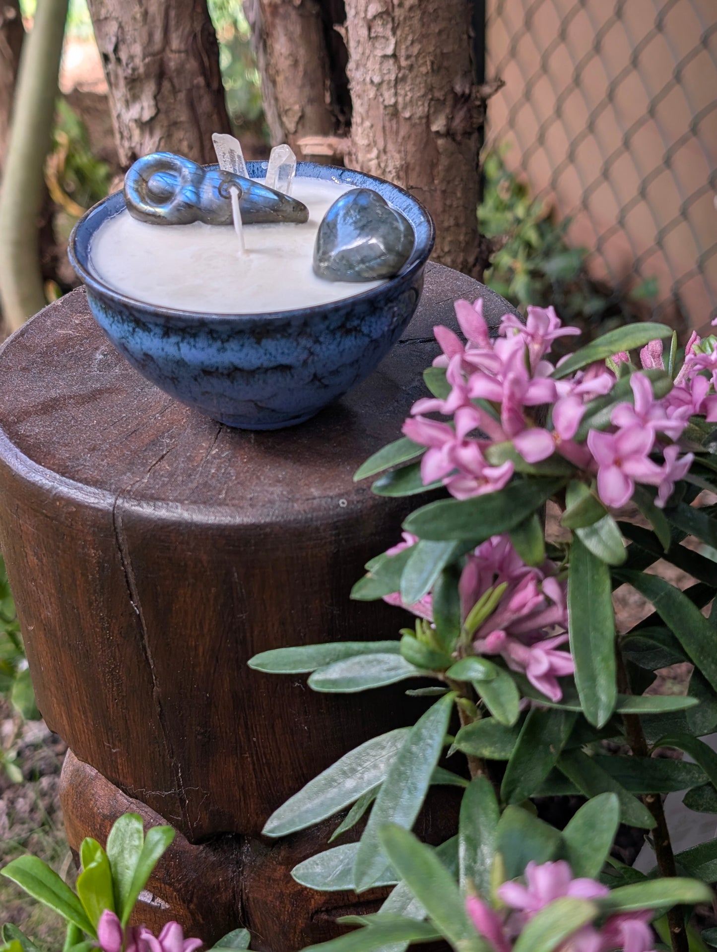 Bougies artisanales - "Douceur de Déesses" - Pierres naturelles