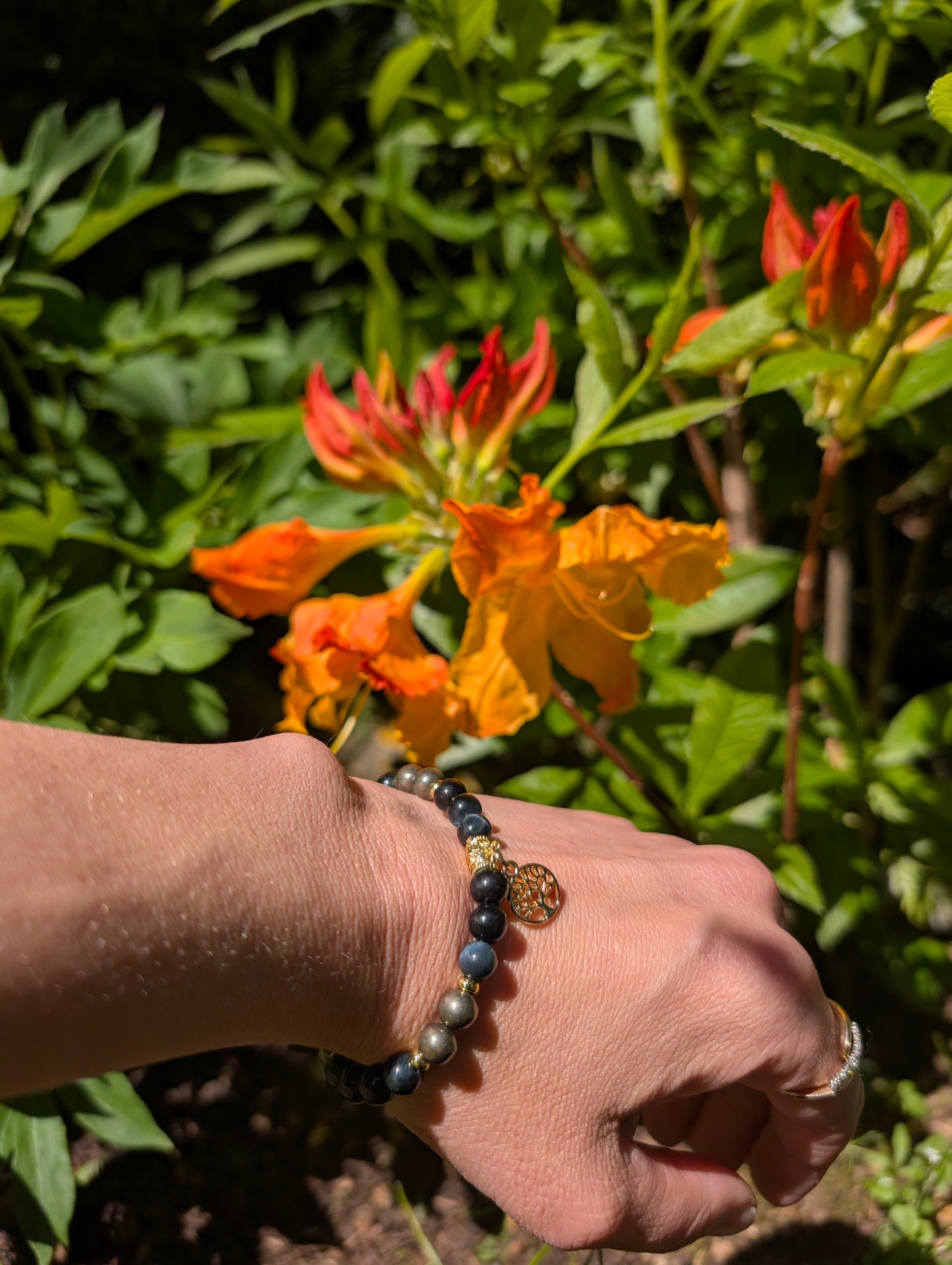 Bracelet en pierres naturelles - "Heures miroirs 10h10"